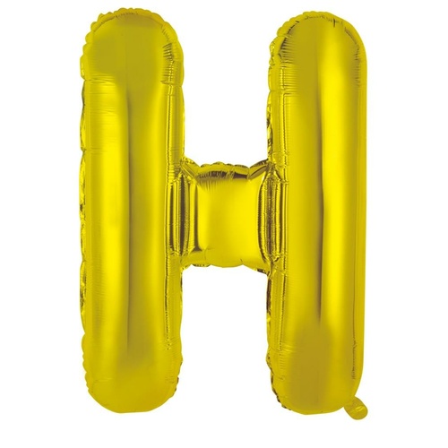 86cm Letter H Gold Foil Balloon #30213947 - Each (Pkgd.)