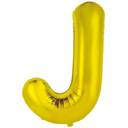 86cm Letter J Gold Foil Balloon #30213949 - Each (Pkgd.)