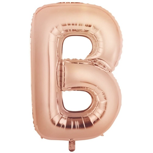 86cm Letter B Rose Gold Foil Balloon #30213971 - Each (Pkgd.)