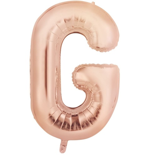 86cm Letter G Rose Gold Foil Balloon #30213976 - Each (Pkgd.)