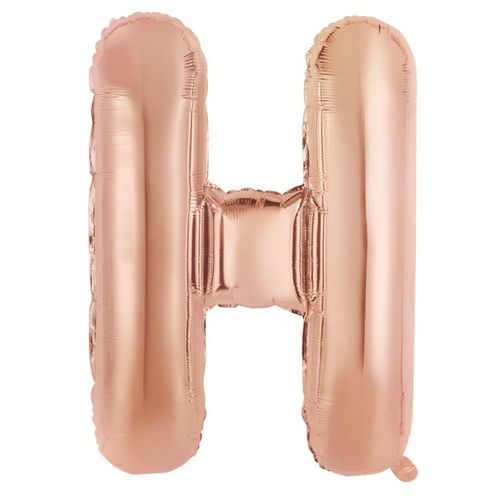 86cm Letter H Rose Gold Foil Balloon #30213977 - Each (Pkgd.)