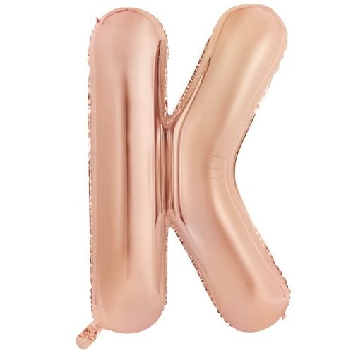 86cm Letter K Rose Gold Foil Balloon #30213980 - Each (Pkgd.)