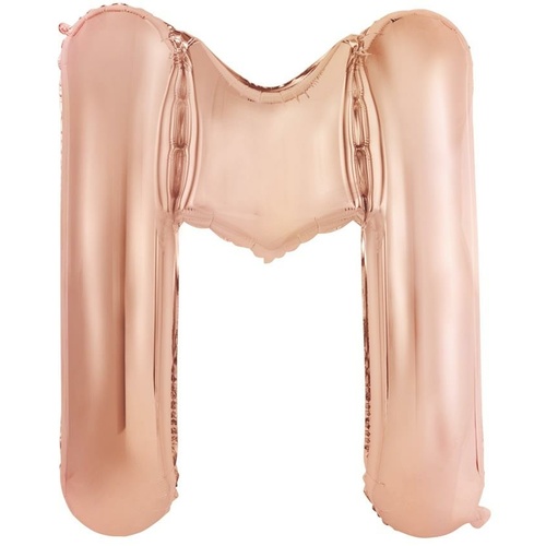 86cm Letter M Rose Gold Foil Balloon #30213982 - Each (Pkgd.) 