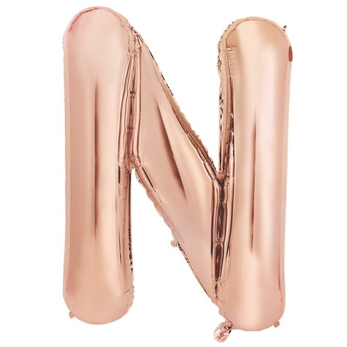 86cm Letter N Rose Gold Foil Balloon #30213983 - Each (Pkgd.)