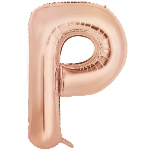86cm Letter P Rose Gold Foil Balloon #30213985 - Each (Pkgd.)