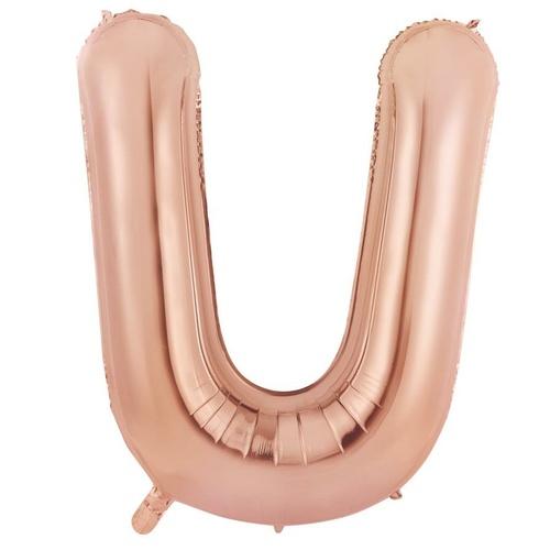 86cm Letter U Rose Gold Foil Balloon #30213990 - Each (Pkgd.)