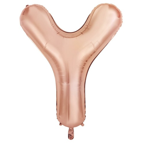 86cm Letter Y Rose Gold Foil Balloon #30213994 - Each (Pkgd.)