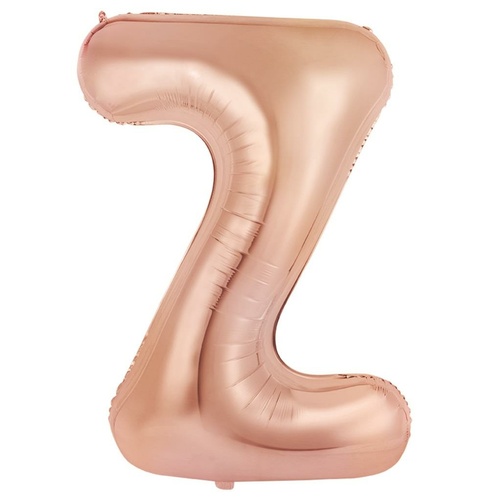 86cm Letter Z Rose Gold Foil Balloon #30213995 - Each (Pkgd.)