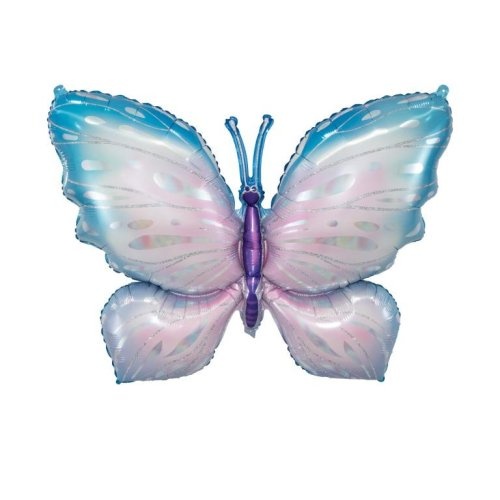 74cm Shape Butterfly Blue Foil Balloon #30214111 - Each (Pkgd.)