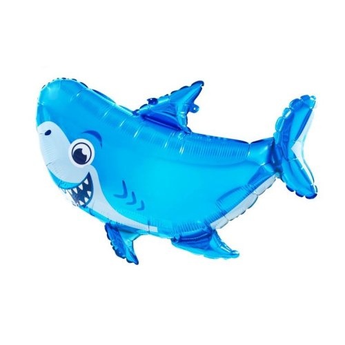 58cm Shape Shark Blue Foil Balloon #30214117 - Each (Pkgd.)