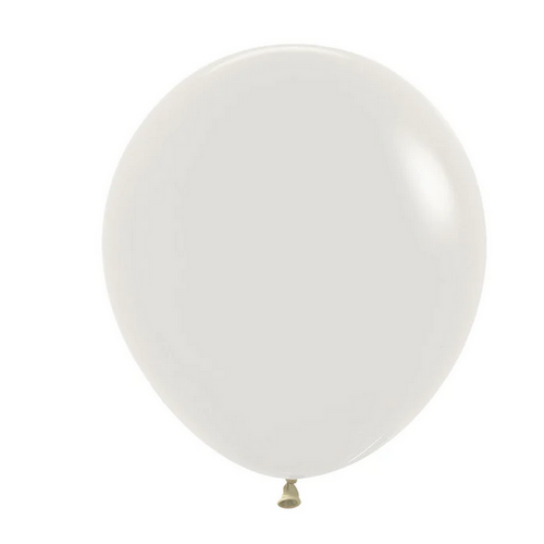 46cm Round Pastel Dusk Cream Sempertex Plain Latex #30222636 - Pack of 25 
