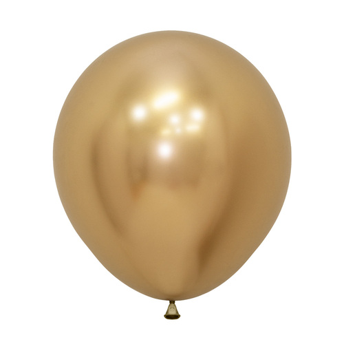 46cm Round Reflex Gold Decrotex Plain Latex #30222641 - Pack of 25