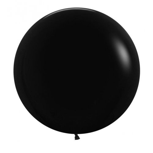 60cm Round Fashion Black Decrotex Plain Latex #30222670 - Pack of 3