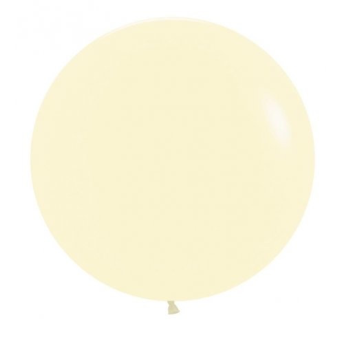 60cm Round Matte Pastel Yellow Decrotex Plain Latex #30222682 - Pack of 3 