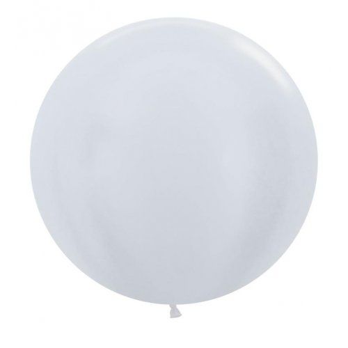 60cm Round Satin White Decrotex Plain Latex #30222690 - Pack of 3 