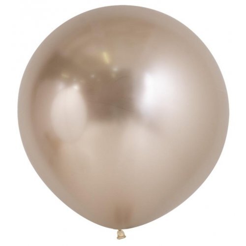 60cm Round Reflex Champagne Decrotex Plain Latex #30222809 - Pack of 3 