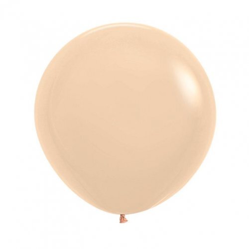 60cm Round Matte Pastel Malibu Peach Sempertex Plain Latex #30222819 - Pack of 3