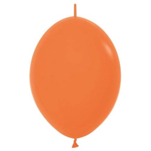 15cm Fashion Orange Link-O-Loons Latex Balloons #30223010 - Pack of 50