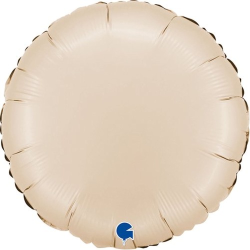 46cm Round Satin Cream Plain Foil Balloon #30G181000SCRP - Each (Pkgd.)