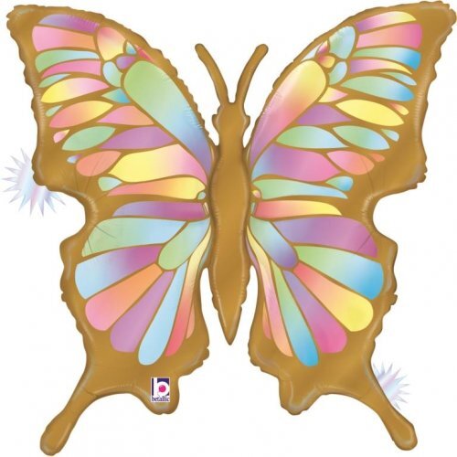 84cm Shape Opal Butterfly Foil Balloon #30G25093RH - Each (Pkgd.)