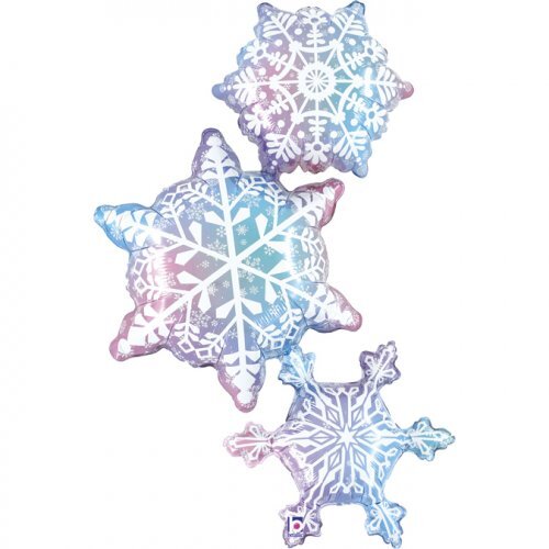 127cm Shape Snowflake Trio Foil Balloon #30G25145 - Each (Pkgd.) 
