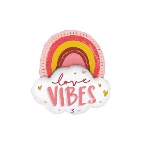 91cm Shape Boho Love Vibes Rainbow Foil #30G25159 - Each (Pkgd.)