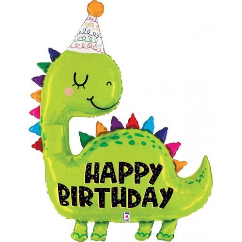 132cm Shape Dino Birthday Foil Balloon #30G25199P - Each (Pkgd.)