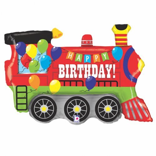 94cm Shape Foil Birthday Party Train #30G35570 - Each (Pkgd.)