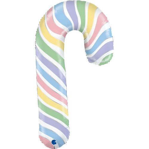 89cm Shape Candy Cane Macaron Foil Balloon #30G72092P - Each (Pkgd.)