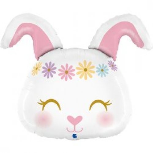 78cm Shape Hippie Bunny Foil Balloon #30G72122P - Each (Pkgd.)