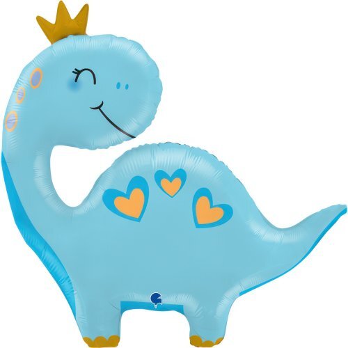 111cm Shape Blue Dino Foil Balloon #30G72168P - Each (Pkgd.)