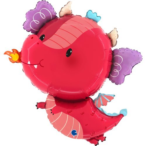 94cm Shape Funny Dragon Pink Foil Balloon #30G72194P - Each (Pkgd.) 