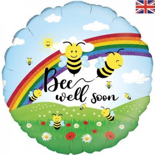 45cm Round Foil Bee Well Soon Holographic #30OT229844 - Each (Pkgd.) 
