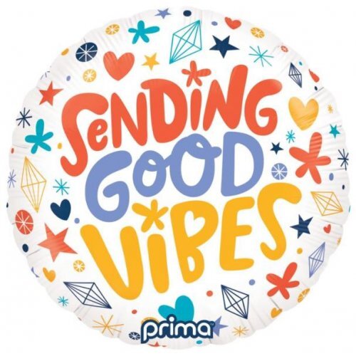 45cm Round Sending Good Vibes Foil Balloon #30P620267 - Each (Pkgd.)