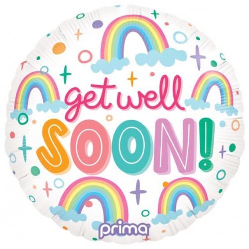 45cm Round Get Well Soon Rainbows Foil Balloon #30P620274 - Each (Pkgd.) 