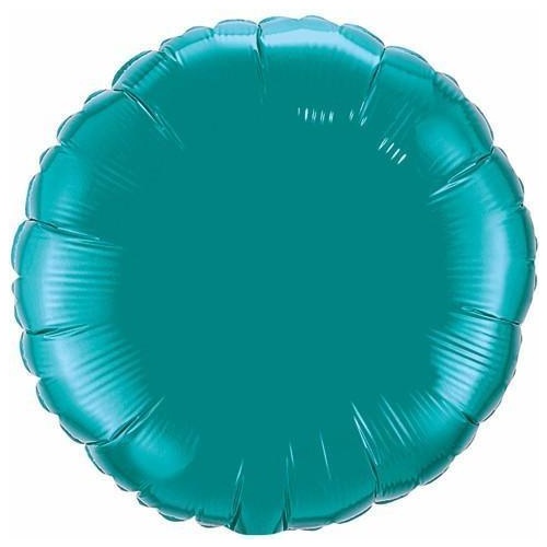 45cm Round Teal Plain Foil #32554 - Each (Unpkgd.)