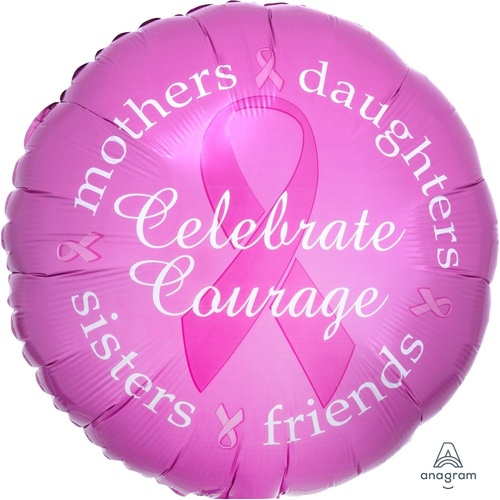 45cm Round Breast Cancer Awareness Foil Balloon #4017427 - Each (Pkgd.) 