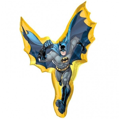 Mini Shape Licensed Batman Foil Balloon #4017754AF - Each (Inflated, supplied air-filled on stick)