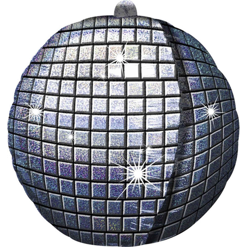 38cm UltraShape Holographic Disco Ball Foil Balloon #4018031 - Each (Pkgd.)