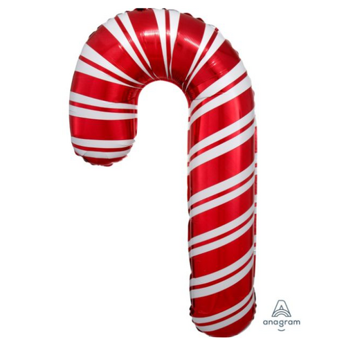 93cm Supershape Holiday Candy Cane Foil Balloon #4030028 - Each (Pkgd.) TEMPORARILY UNAVAILABLE