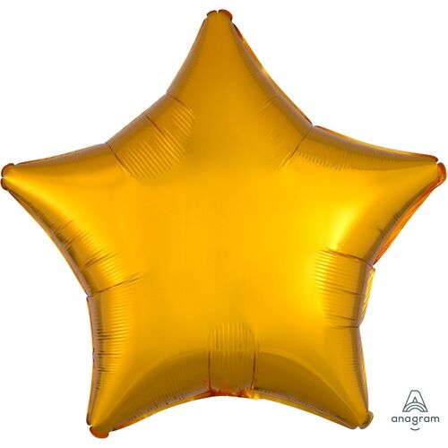 45cm Star Metallic Gold Plain Foil #4030585 - Each (pkgd.)