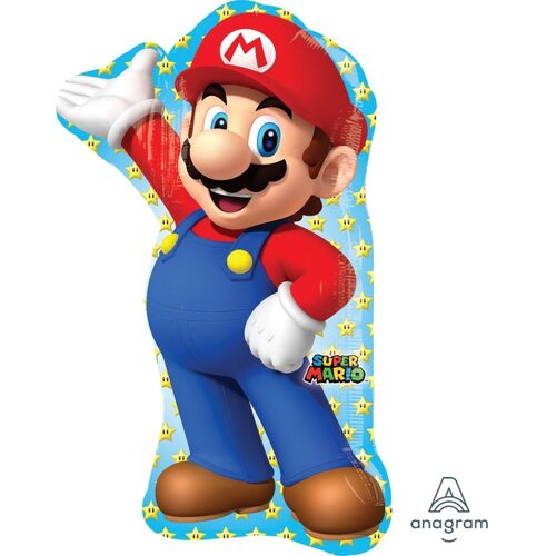83cm Licensed SuperShape Mario Bros Foil Balloon #4032010 - Each (Pkgd.)