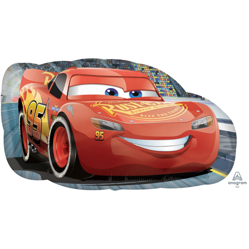 76cm Licensed SuperShape Cars 3 Lightening McQueen Foil Balloon #4035370 - Each (Pkgd.) TEMPORARILY UNAVAILABLE