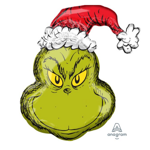 73cm Licensed SuperShape How The Grinch Stole Christmas Foil Balloon #4036153 - Each (Pkgd.) 