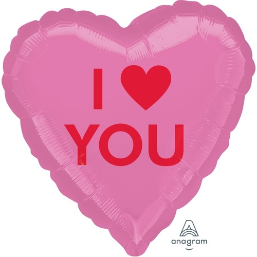 45cm I Heart You Candy Heart Foil Balloon #4036843 - Each (Pkgd.)