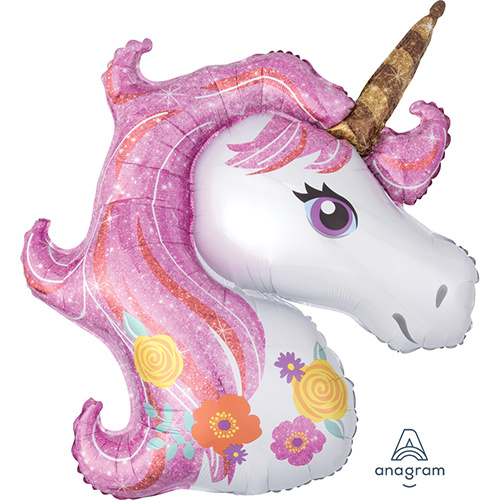 83cm SuperShape Unicorn Magical Foil Balloon #4037273 - Each (Pkgd.) 