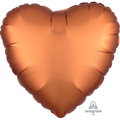 45cm Heart Satin Luxe Amber Plain Foil #4038581 - Each (pkgd.)