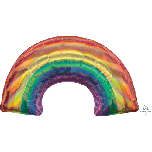 86cm SuperShape Rainbow Holographic Iridescent Foil Balloon #4039382 - Each (pkgd.)