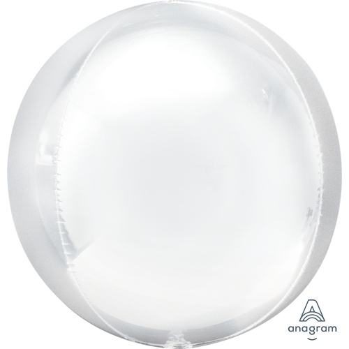 Orbz White Foil Balloon 40cm #4040307 - Each (Pkgd.)