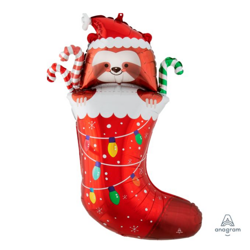 78cm SuperShape Sloth Stocking Foil Balloon #4042044 - Each (Pkgd.)